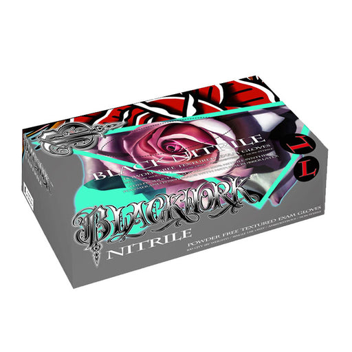 Blackwork Black Nitrile Gloves Large - The Tattoo Supply Company