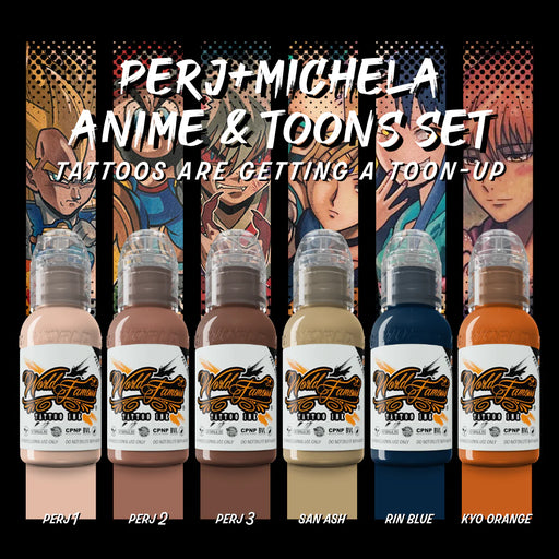 World Famous Perj + Michela Anime & Toons Set - The Tattoo Supply Company