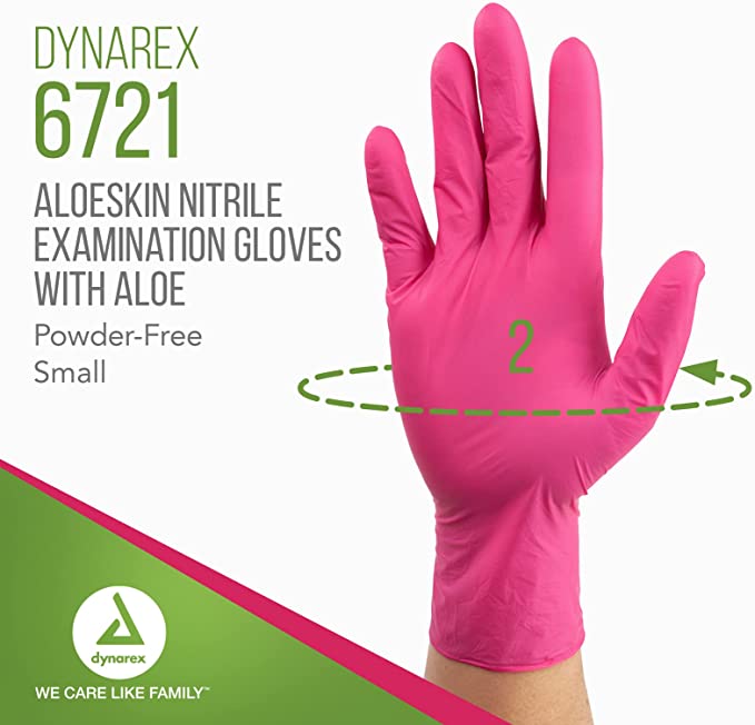 Dynarex Nitrile Gloves-Aloe Skin - The Tattoo Supply Company