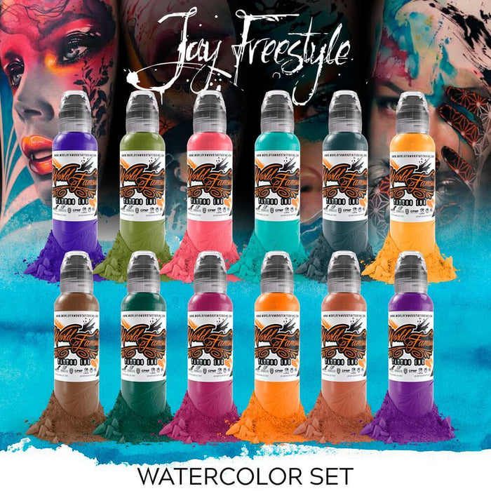 World Famous Jay Freestyle Watercolor Set - The Tattoo Supply Company