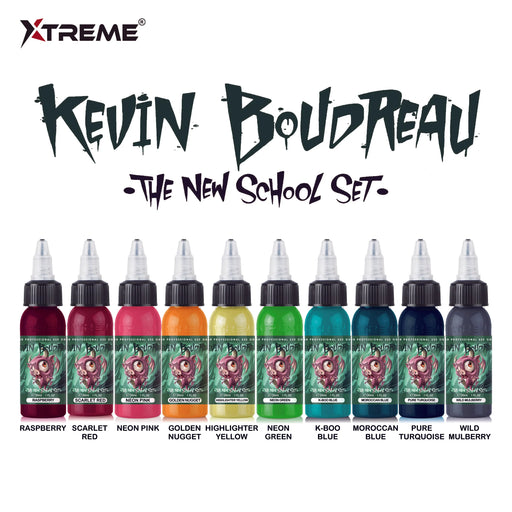 Xtreme Ink Kevin Boudreau New School Color Set - The Tattoo Supply Company