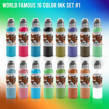 World Famous Sixteen #1 Color Set - The Tattoo Supply Company