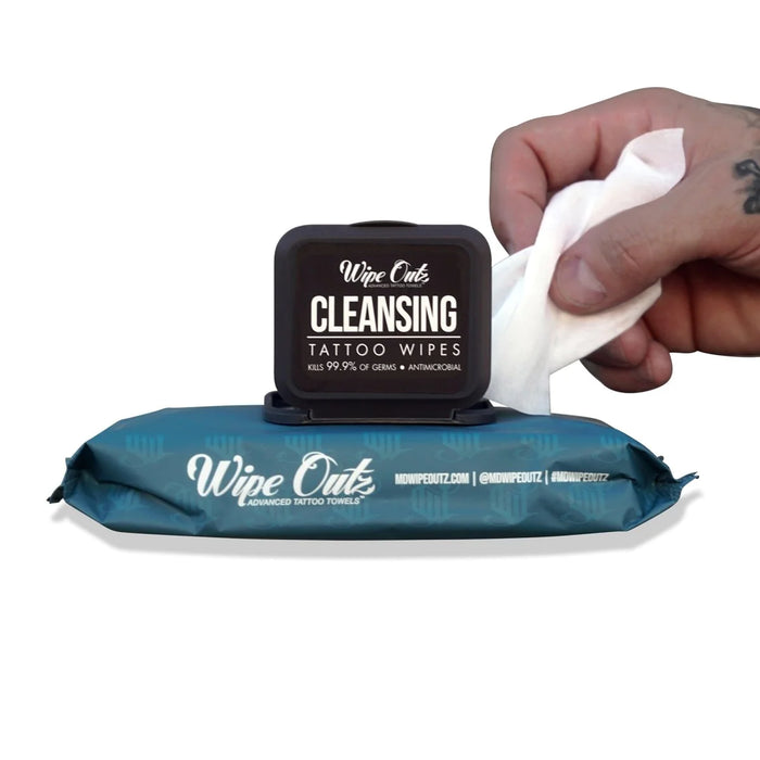 WipeOutz Cleansing Tattoo Wipes Wet - The Tattoo Supply Company