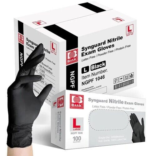Disposable Synguard Nitrile Gloves Medical Exam Gloves Latex Powder Free - The Tattoo Supply Company