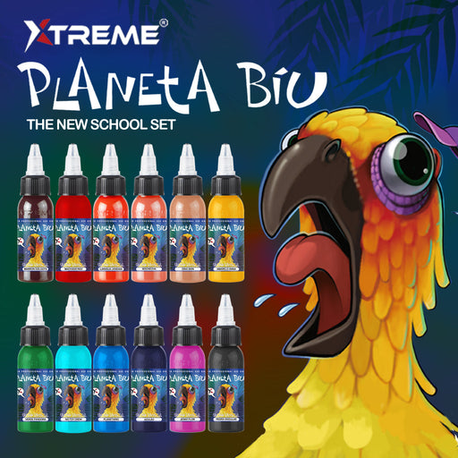 Xtreme Ink Planeta Biu The New School Set - The Tattoo Supply Company
