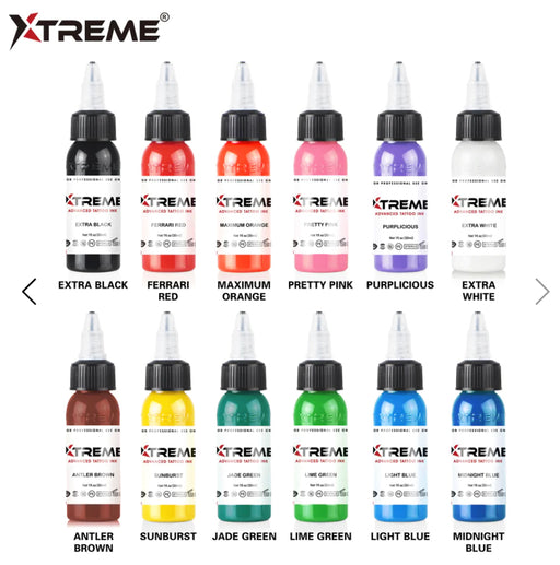 Xtreme Ink Primary Color Set - The Tattoo Supply Company