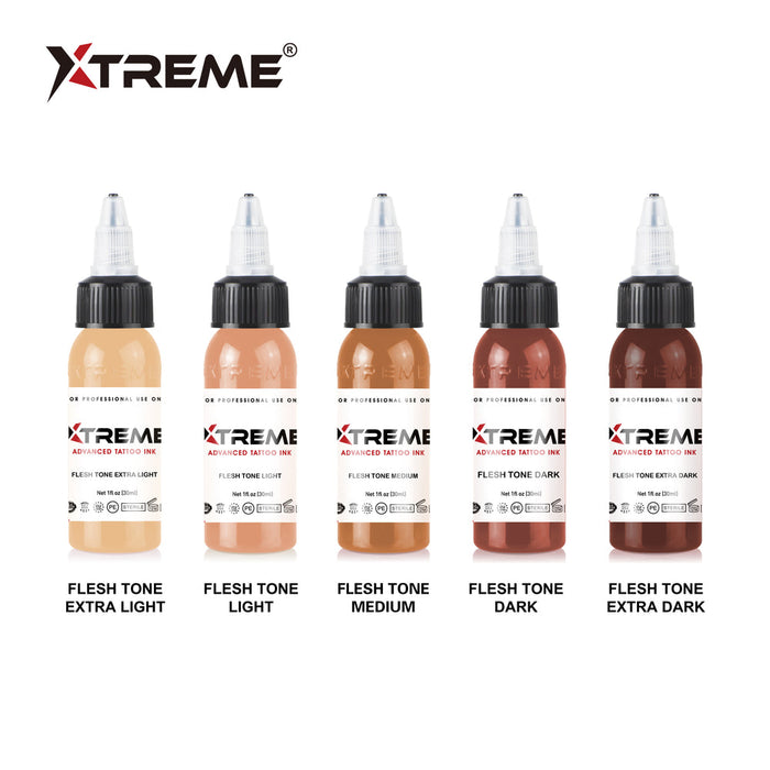 Xtreme Ink Flesh Tone Color Set - The Tattoo Supply Company