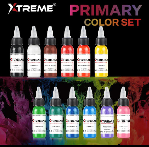 Xtreme Ink Primary Color Set - The Tattoo Supply Company